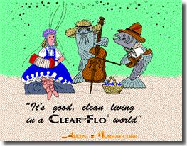 Its Good Clean Living in A Clear-Flo World - fish in a Zydeco band