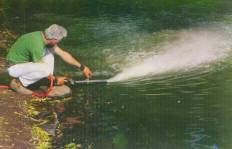 picture of method of application to the water